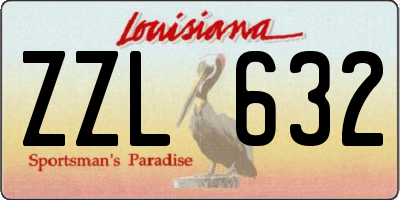 LA license plate ZZL632