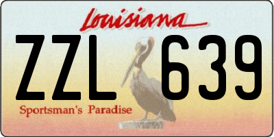 LA license plate ZZL639