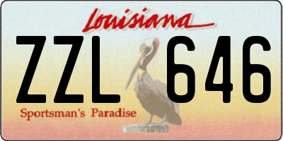 LA license plate ZZL646