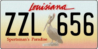 LA license plate ZZL656