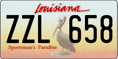 LA license plate ZZL658