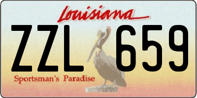 LA license plate ZZL659