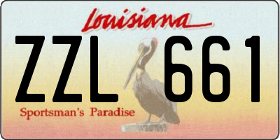 LA license plate ZZL661