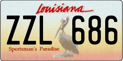 LA license plate ZZL686