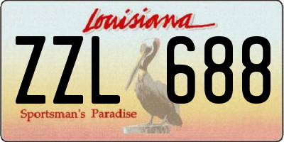 LA license plate ZZL688