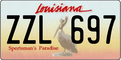 LA license plate ZZL697