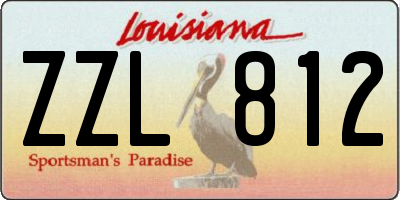 LA license plate ZZL812