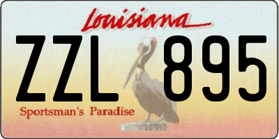 LA license plate ZZL895