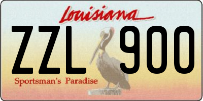 LA license plate ZZL900