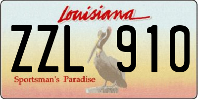 LA license plate ZZL910