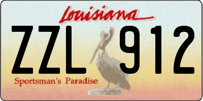 LA license plate ZZL912