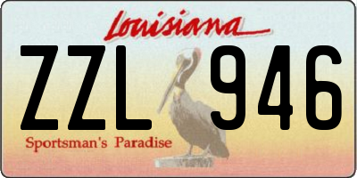 LA license plate ZZL946