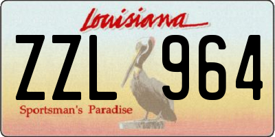 LA license plate ZZL964