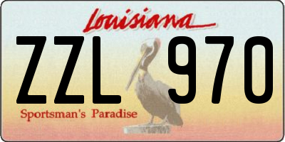 LA license plate ZZL970