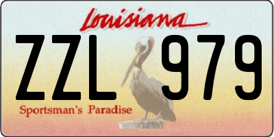 LA license plate ZZL979