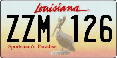 LA license plate ZZM126