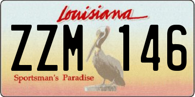 LA license plate ZZM146