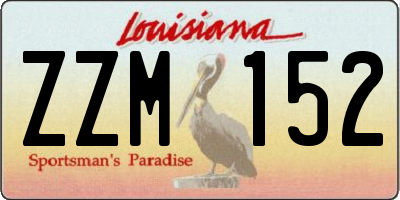 LA license plate ZZM152