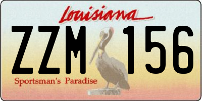 LA license plate ZZM156