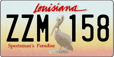 LA license plate ZZM158