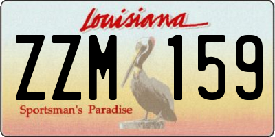 LA license plate ZZM159