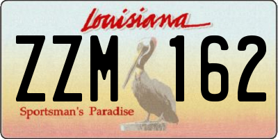 LA license plate ZZM162