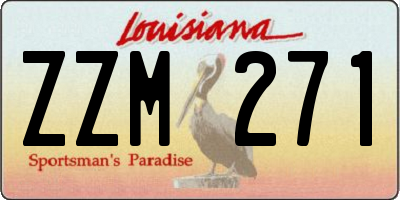 LA license plate ZZM271