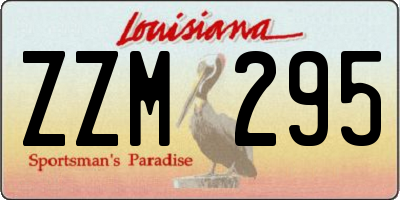 LA license plate ZZM295