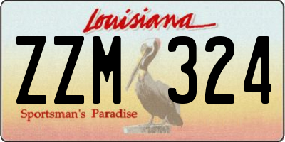 LA license plate ZZM324