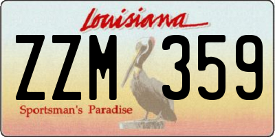 LA license plate ZZM359