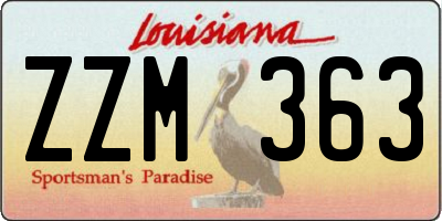 LA license plate ZZM363