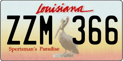 LA license plate ZZM366