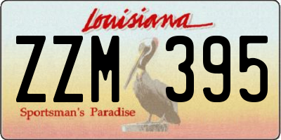 LA license plate ZZM395