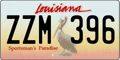 LA license plate ZZM396