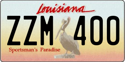 LA license plate ZZM400