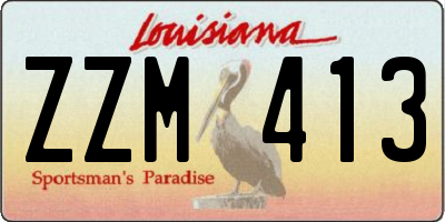 LA license plate ZZM413