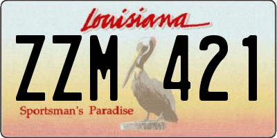 LA license plate ZZM421