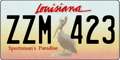 LA license plate ZZM423
