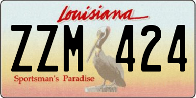LA license plate ZZM424