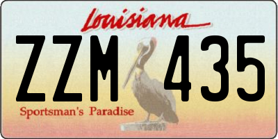 LA license plate ZZM435
