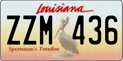 LA license plate ZZM436