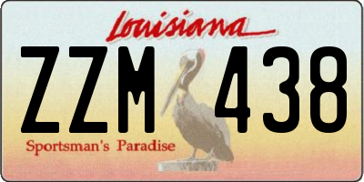 LA license plate ZZM438