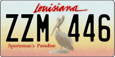 LA license plate ZZM446