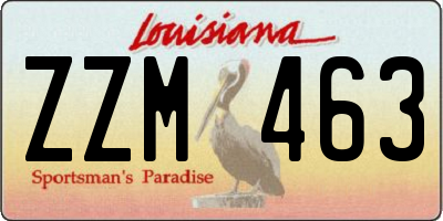 LA license plate ZZM463