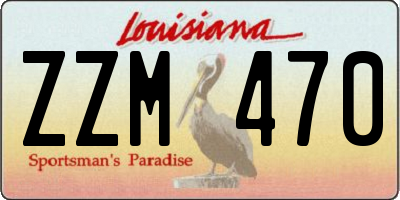 LA license plate ZZM470