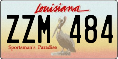 LA license plate ZZM484