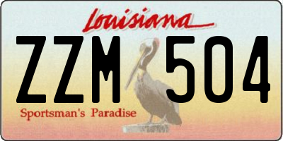 LA license plate ZZM504