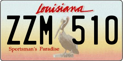 LA license plate ZZM510