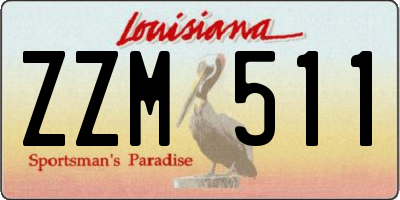 LA license plate ZZM511