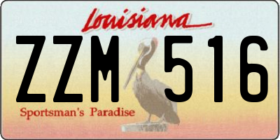LA license plate ZZM516